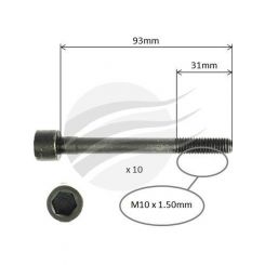 Aunger Cylinder Head Bolt Set Fits Nissan Qg16De I4 Dohc