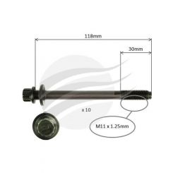 Aunger Cylinder Head Bolt Set Fits Mitsubishi 4G63 I4 Dohc