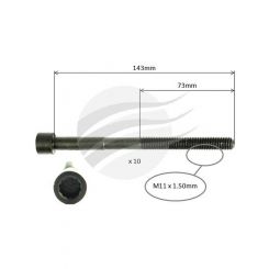 Aunger Cylinder Head Bolt Set Fits Toyota 2Azfe I4 Dohc Vvt