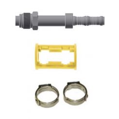Burgaflex Fitting Straight #6 MOR w/ Clamp and Holder