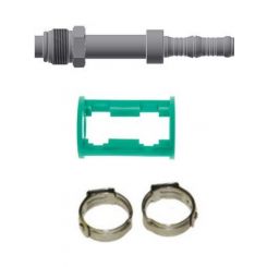 Burgaflex Fitting Straight #8 MOR w/ Clamp and Holder