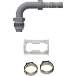 Burgaflex Fitting 90 Deg #12 MOR w/ Clamp and Holder