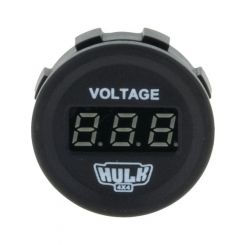 Hulk 4x4 Voltmeter 5-30V DC Green Led 29mm Diameter