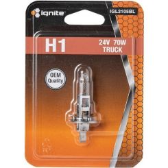 Ignite H1 Halogen Globe 24V 70W P14.5s Base Standard Blister Pack 1