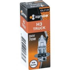 Ignite H3 Halogen Globe 24V 70W PK22s Base Standard Box Pack of 1