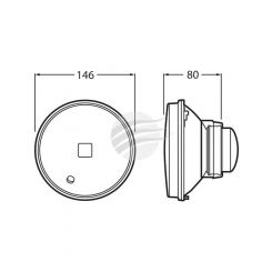 Ignite RND Semi Sealed Beam 5 3/4in or 146mm H1 High Beam Par46