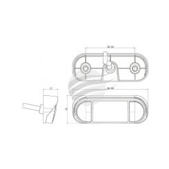 Ignite Led Licence Plate Lamp 10-30V Angled Black Flush Mount Housing