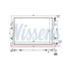 Nissens Radiator Fits VW Caddy 5/2017 3/2021 2K DCT 2.0L Diesel