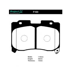 Project Mu NS-EP Brake Pad Set Fits Supra JZA80 4-P Big Brake Front