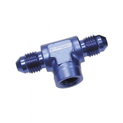 Aeroflow Male Tee With Female 1/8 Inch -3AN Blue
