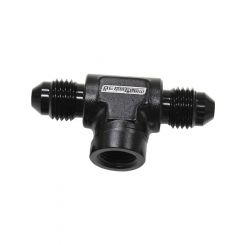 Aeroflow Male Tee With Female 1/8 Inch -4AN Black