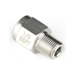 Haltech M10 x 1.0 to 1/8 BSPT Adaptor Stainless Steel