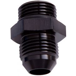 Aeroflow Straight -8AN Male Flare Adapter to -6 ORB Black