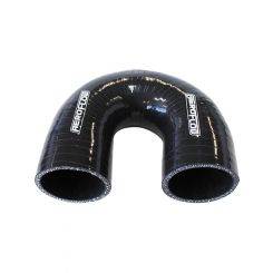 Aeroflow 180 Degree Silicone Hose Elbow 1" 25mm ID, 100 Leg Black