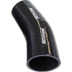 Aeroflow 23 Degree Silicone Hose Elbow 3" 75mm ID, 125 Leg Black