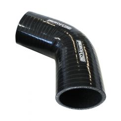 Aeroflow 67 Degree Silicone Hose Elbow 3" 75mm ID, 125 Leg Black