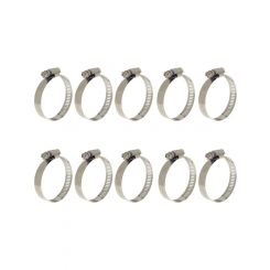 Icon Hose Clamp Perforated Stainless 149-197mm Pack of 10
