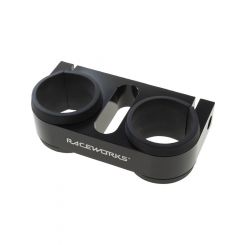 Raceworks Black Billet Twin Pump Bracket Suits Pierburg/Walbro