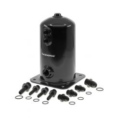 Raceworks 1.5L Surge Tank AN8 Single Outlet Black