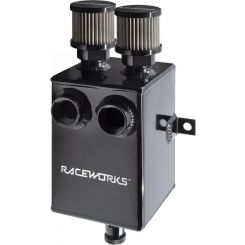 Raceworks Black Aluminium Catch Can w/ Drain Tap 2L