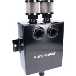 Raceworks 2.7L Black Slimline Aluminium Catch Can