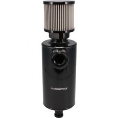 Raceworks 1L Round Catch Can w/ AN12 ORB Port & Ext Breather