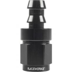 Raceworks Push Lock Hose End AN6 Straight