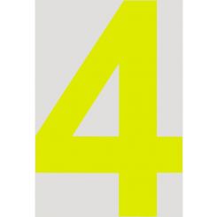 Raceworks 15cm Day Glo Number 4 Cams Approved