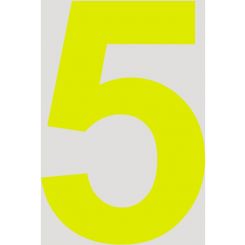 Raceworks 15cm Day Glo Number 5 Cams Approved