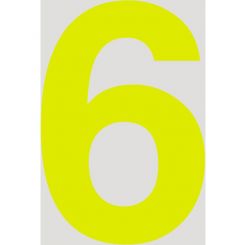 Raceworks 15cm Day Glo Number 6 Cams Approved