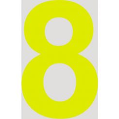 Raceworks 15cm Day Glo Number 8 Cams Approved