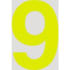 Raceworks 15cm Day Glo Number 9 Cams Approved
