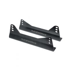 Raceworks 125mm Black Carbon Steel Seat Mounts Pair Fia Approved