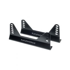 Raceworks 160mm Black Mild Steel Seat Mounts Pair