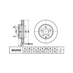 Bendix Ultimate 4WD Disc Brake Rotor (Single) 317mm