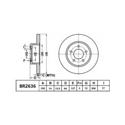 Bendix Ultimate 4WD Disc Brake Rotor (Single) 330mm