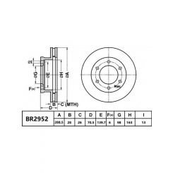 Bendix Ultimate 4WD Disc Brake Rotor (Single) 288.5mm