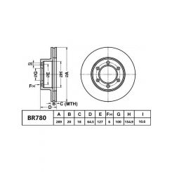 Bendix Ultimate 4WD Disc Brake Rotor (Single) 289mm