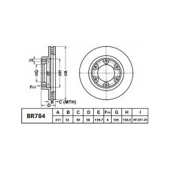 Bendix Ultimate 4WD Disc Brake Rotor (Single) 311mm