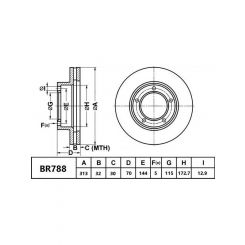 Bendix Ultimate 4WD Disc Brake Rotor (Single) 312.6mm