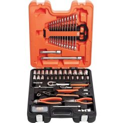 Bahco 1/4in & 1/2in Socket Set with Combination Wrench/Bit Set 18 Pcs