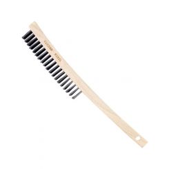 Bossweld 4 Row Engineer Wire Brush Wood Handle