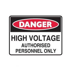 Brady Danger High Voltage Authorised Personnel Only 450x300mm