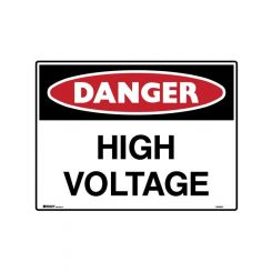 Brady Danger High Voltage 125x90mm Self Adhesive Vinyl Pack 5