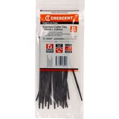 Crescent Cable Ties 150mm x 3.6mm Black 25 Pack