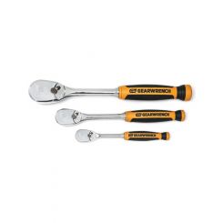 Gearwrench 1/4in 3/8in 1/2in Drive 90-Tooth Teardrop Ratchet 3pc Set