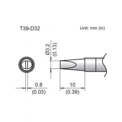 Hakko T39 Soldering Tip/Shape-3.2D For FX971