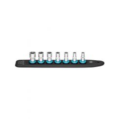 Hazet 7 Pc 1/4in Metric Hex Sockets Smartrail with 7 Slots
