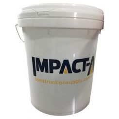 Impact-A 20L Plastic Bucket with Lid White 20LBL
