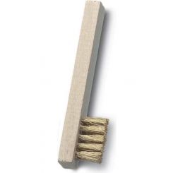 Lessmann Spark Plug Brush 100 x 15mm 2 Rows Brass Wire/Beechwood